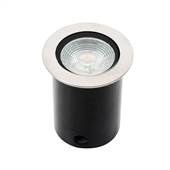 Luminária para Piso Inox Escovado 3,5W Led Branco Quente IL3927  Interlight