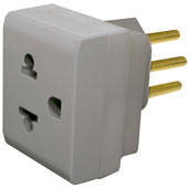 Plug Adaptador 2P+T 10A Cinza para Antigo 690662 Pial
