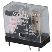 Relé Miniatura de Potência 10A 220Vca 1 Reversível Metaltex