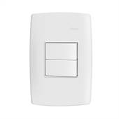 Conjunto Linha 30 2 Interruptores Simples com Placa Branco 3093530 Simon