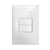 Conjunto Linha 35 2 Interruptores simples com Placa Branco 3593530 Simon