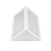 Arandela Branca Triangular Para 2X60W E27 FL1590