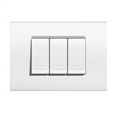Placa Living Light Bianco Quadrado 2X4 LNA4803BIF Bticino