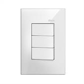 Conjunto Linha 35 3 Interruptores Simples com Placa Branca 3593730 Simon
